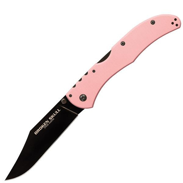 Broken Skull VI, Pink G10 Handle, Black Plain w-Clip