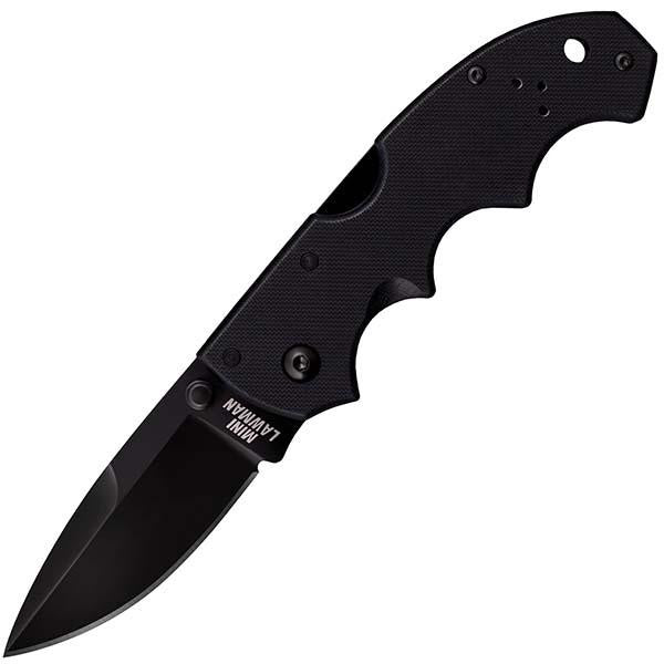 Mini Lawman, Black G10 Handle, Black Plain w-Clip