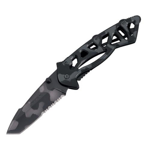 Bones, Tiger Stripe Handle-Blade, ComboEdge