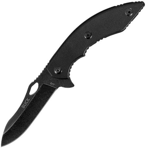 Maverik, Black G10 Handle, Black Stonewash Plain
