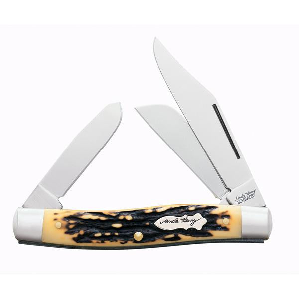 Uncle Henry Senior Rancher, Staglon Handle, Plain, 3 Blades
