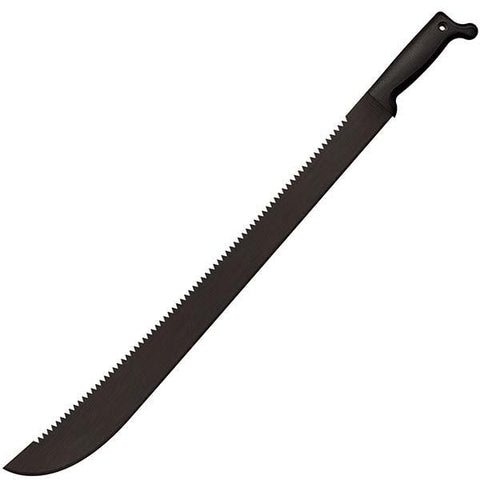 Latin Machete Plus, Black Handle-Saw Tooth,No Sheath,24 inch