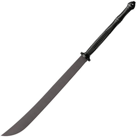 Thai Machete, Black Handle & Blade w-Sheath, 22 inch