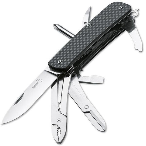 Tech Tool Carbon 5, Carbon Fiber Handle, Drop Point Plain