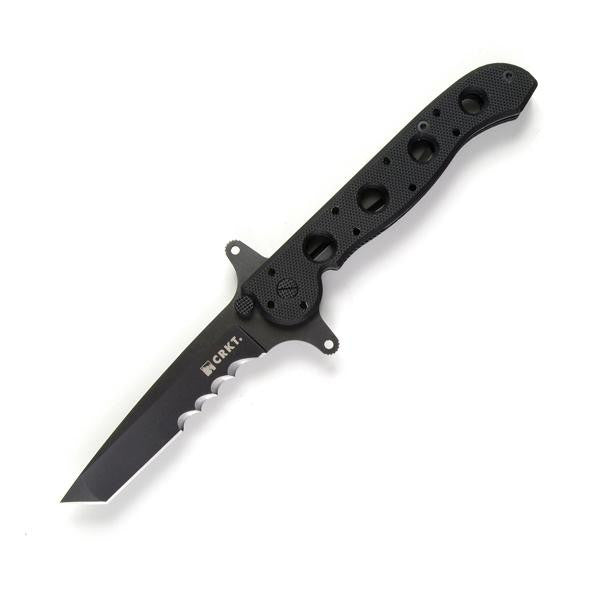 M16-13SFG, Black G10 Handle, Black Tanto ComboEdge w-Clip