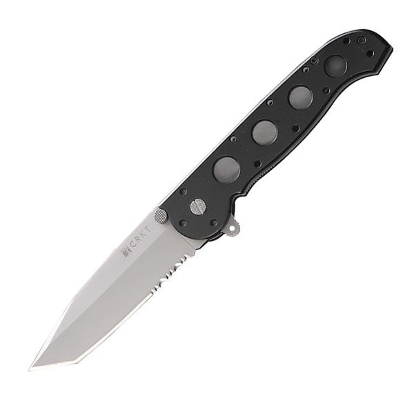 M16-14Z, Black GFN Handle, Bead Blast Tanto ComboEdge w-Clip