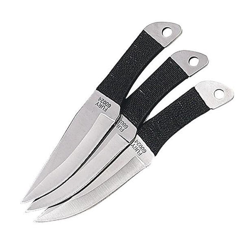 Sure Throw, Cord Wrapped Handle w-Sheath, Set of 3, 6.5 inch