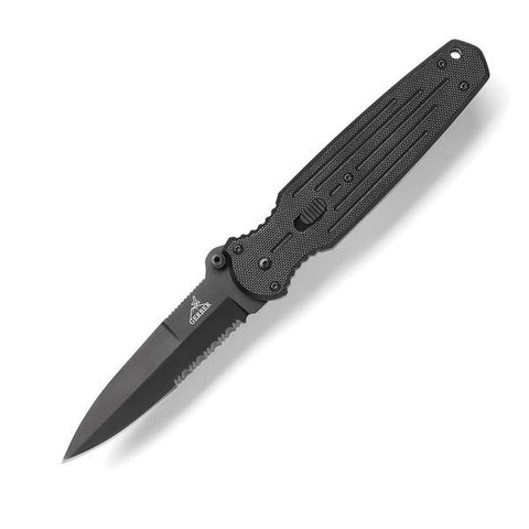 Covert Fast Assited, Black G10 Handle, Black ComboEdge