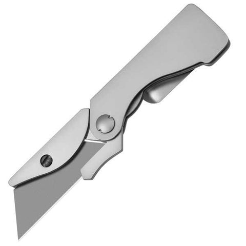 EAB Pocket Knife, Stainless Steel Handle, Plain w-Clip