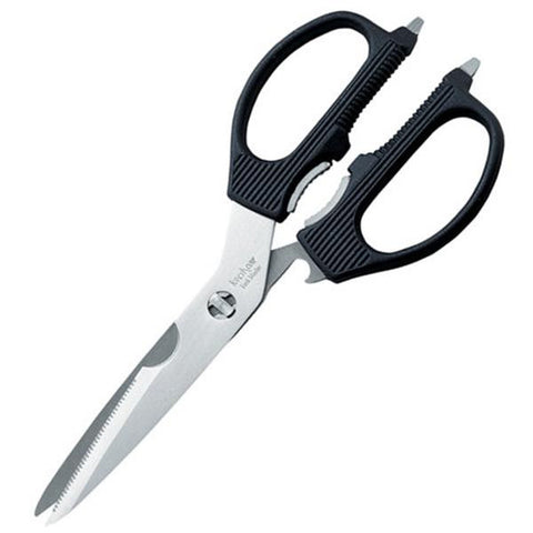 Taskmaster Shears, Black Non-Slip Handle, One Serrated Blade