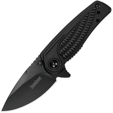 Spoke Assisted, Black Steel Handle, Black Plain w-Clip, Clam