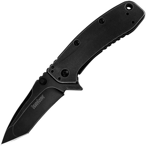Cryo II Assisted, Blackwash Handle & Blade, Tanto Plain