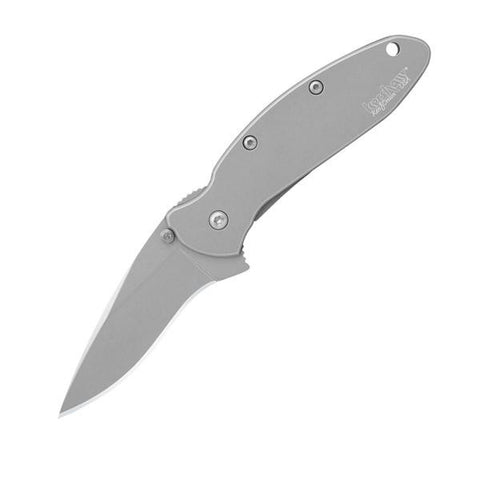 Scallion Assisted, Bead Blast Handle & Blade, Plain w-Clip