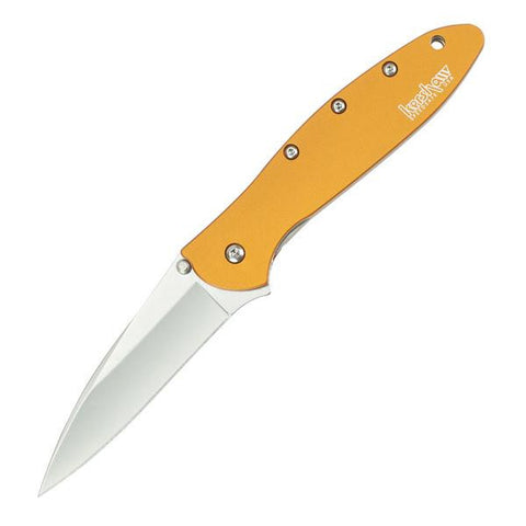 Leek Assisted, Orange Aluminum Handle, Bead Blast Plain