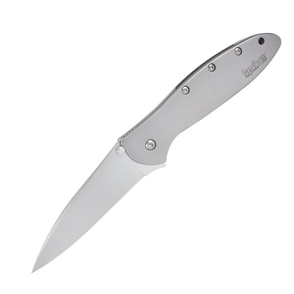 Leek Assisted, Bead Blast Handle & Blade, Plain w-Clip
