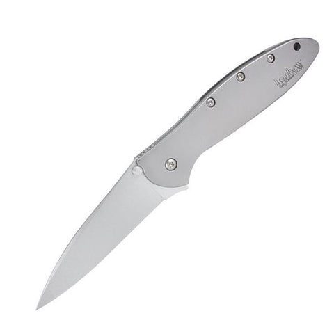 Leek Assisted, Bead Blast Handle & Blade, Plain w-Clip