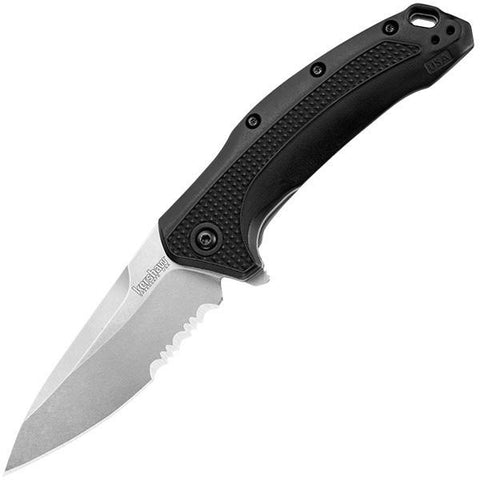 Link Assisted, Black GFN Handle, Stonewash ComboEdge w-Clip