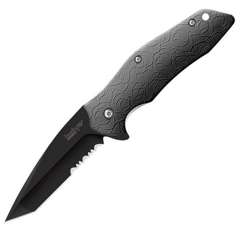 Kuro Assisted, Black GFN Handle, Black Tanto ComboEdge