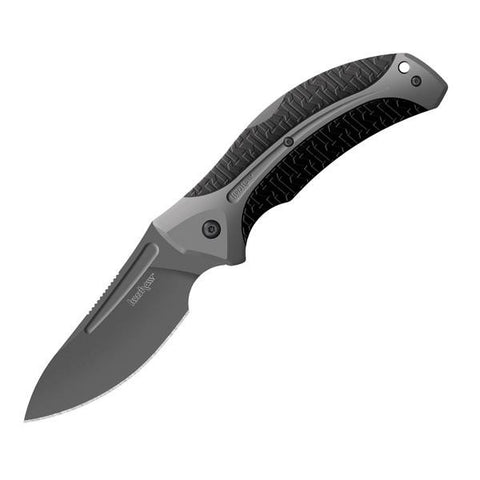 Lonerock Folder, Black GFN K-Texture Handle, Plain w-Sheath