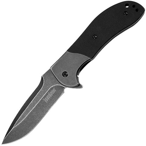 Scrambler Assisted, Black G10-SS Handle, Blackwash Plain