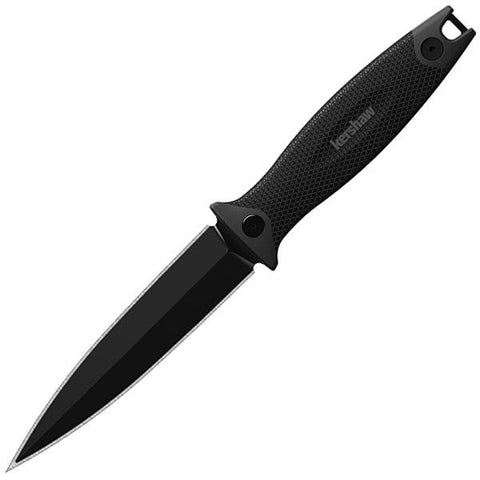 Secret Agent, Black Handle, Black Plain w-Sheath