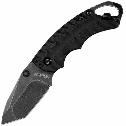 Shuffle II, Black GRN Handle, Blackwash Tanto Plain w-Clip