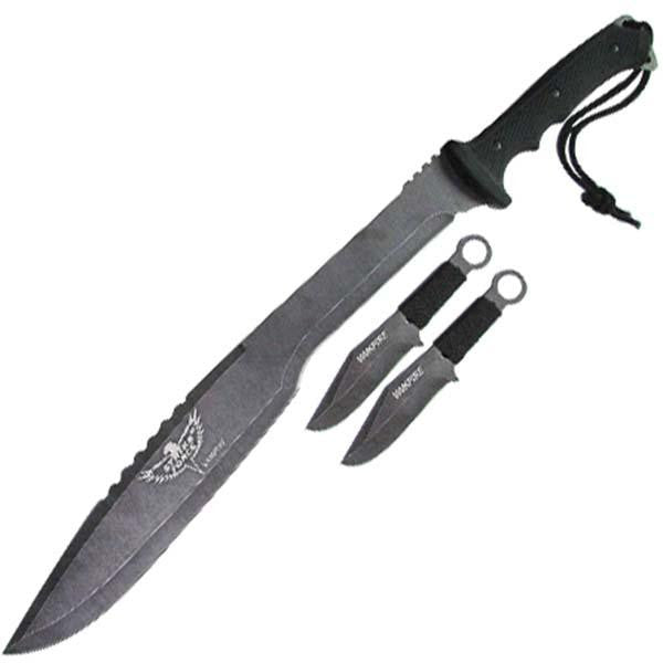Strike Force Vampire, Black ABS Handle, Stonewash Plain