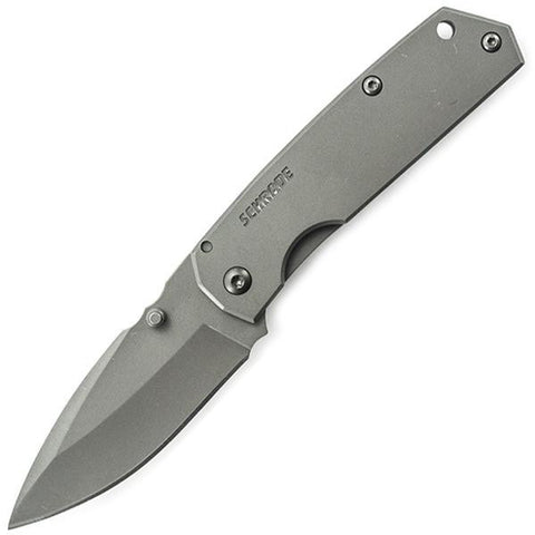 SCH303M, Titanium Coated Handle & Blade, Drop Point Plain