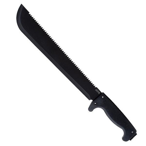 SOGFari Machete, Black Kraton Handle, Black Saw Back, 13"