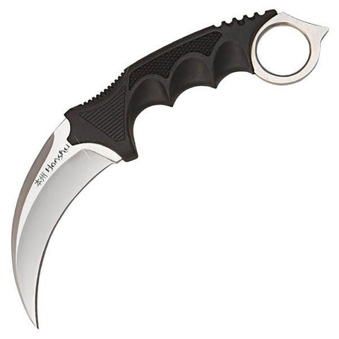 Honshu Karambit, Black Over-Molded Handle, SS Blade w-Sheath