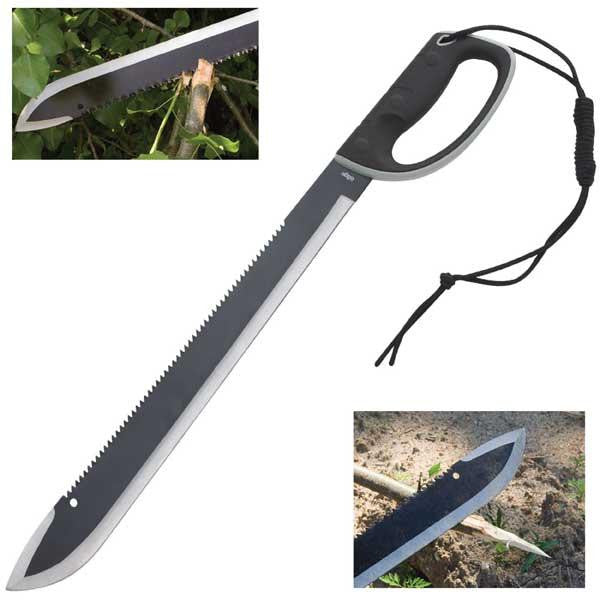 United Edge Columbian Sawback Machete, 24 in., w-Sheath